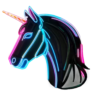 Neon Unicorn Png 05032024 PNG image