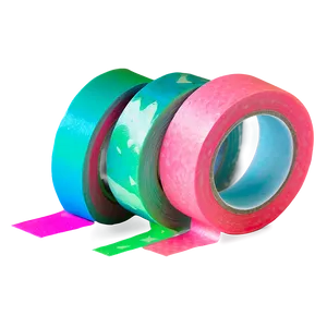 Neon Washi Tape Aesthetic PNG Odm19