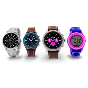 Neon Watch Hands PNG 06262024