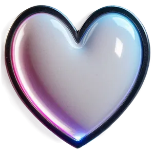 Neon White Heart Png Kcv14 PNG image