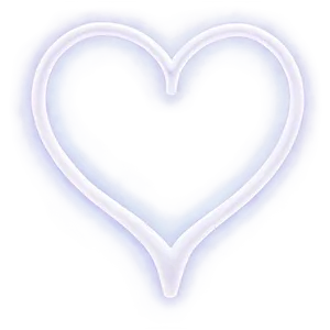 Neon White Heart Png Skr PNG image