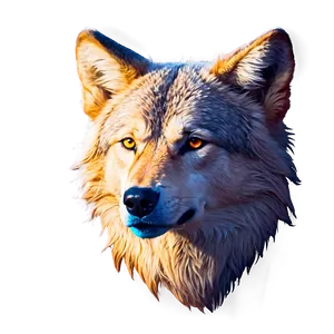 Neon Wolf Face Graphic PNG Tpg PNG