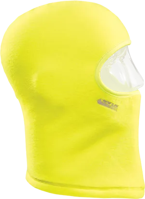 Neon Yellow Balaclava Fleece Material PNG image