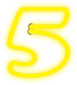 Neon Yellow Letter S PNG image