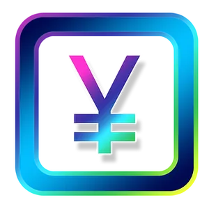 Neon Yen Symbol Icon