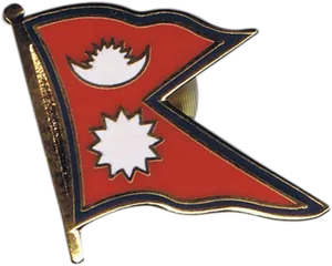 Nepal Flag Pin PNG image