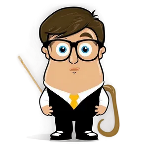 Nerd Character Cartoon Png 10 PNG image