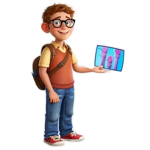 Nerd Character Cartoon Png 69 PNG image