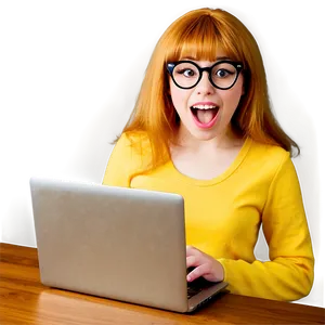 Nerd With Laptop Png Pef94 PNG image