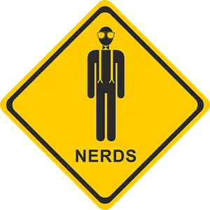 Nerds Caution Sign PNG image