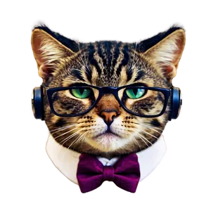Nerdy Cat Meme PNG Hum30 PNG