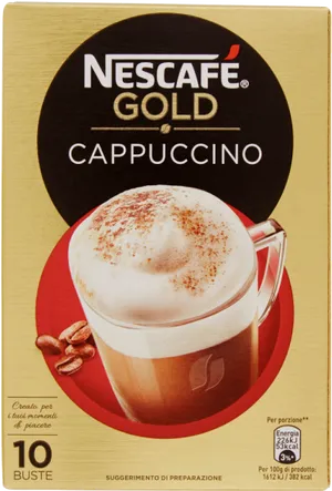 Nescafe Gold Cappuccino Packaging PNG image