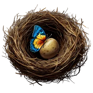 Nest With Butterfly PNG 33 PNG