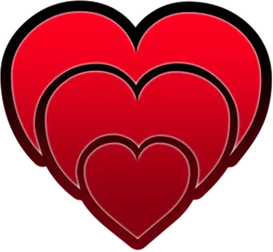 Nested Hearts Valentine Graphic PNG image