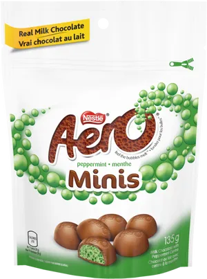 Nestle Aero Peppermint Minis Chocolate Package PNG image