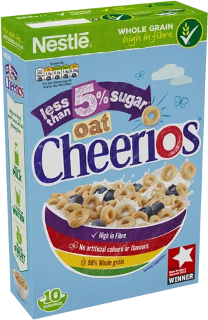 Nestle Oat Cheerios Cereal Box PNG image