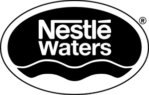 Nestle Waters Logo Black Background PNG image