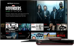 Netflix Interface Marvel Defenders PNG image