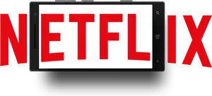 Netflix Logo Displayon Tablet PNG image