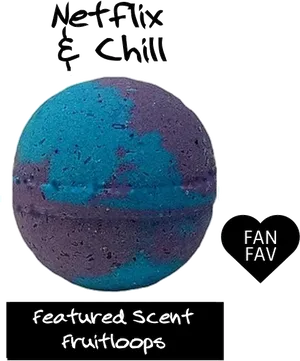 Netflixand Chill Bath Bomb Fruitloops Scent PNG image