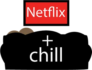 Netflixand Chill Graphic PNG image