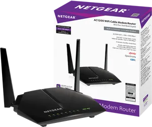 Netgear A C1200 Wi Fi Cable Modem Router PNG image
