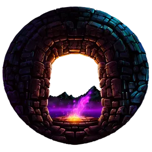 Nether Portal Under The Stars Png Tau PNG image