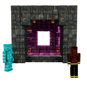 Nether Portal With Villagers PNG 63