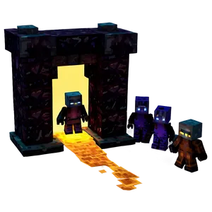 Nether Portal With Villagers PNG Kat81
