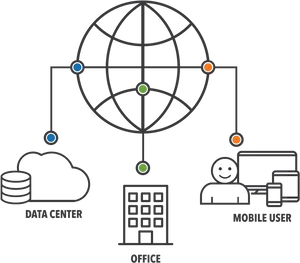 Network Infrastructure Connectivity Diagram PNG image