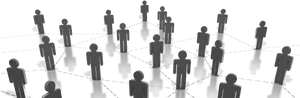 Networked3 D Figures Concept PNG