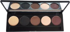 Neutral Eyeshadow Palette Open PNG image