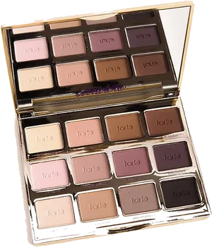 Neutral Eyeshadow Palette Open PNG image