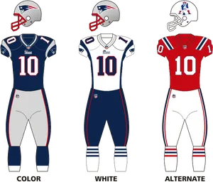 New England Patriots Uniform Variations PNG image