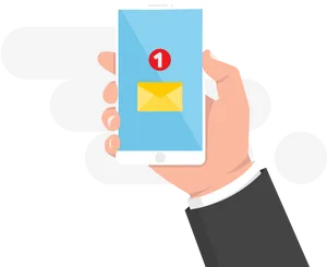 New Message Notification_ Smartphone Icon PNG image