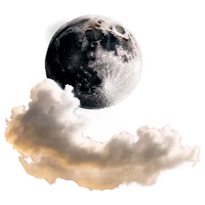 New Moon And Night Clouds Png 06252024 PNG image