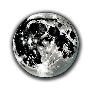 New Moon In Ink Style Png 19 PNG image