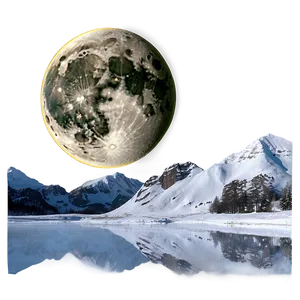 New Moon Over Mountains Png Pty PNG image