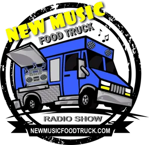 New Music Food Truck Radio Show Graphic PNG