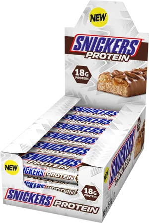 New Snickers Protein Bar Box PNG image