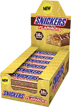 New Snickers Protein Flapjack Box PNG image