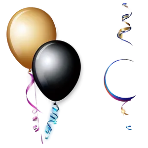 New Year Balloons Decoration PNG 84