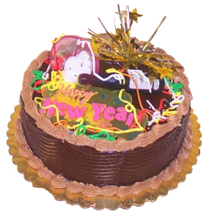 New Year Celebration Cake PNG image