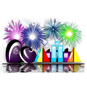 New Year Celebration Cityscape Png 05212024 PNG image