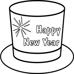 New Year Celebration Hat Illustration PNG image