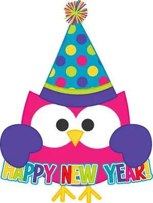 New Year Celebration Owl PNG image