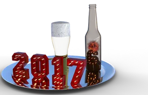 New Year Celebration2017 Beerand Lights PNG image