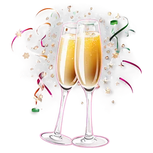 New Year Champagne Toast Png 05212024 PNG image