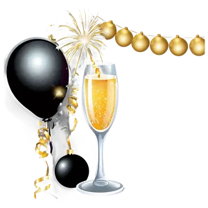 New Year Eve Party Decor Png Mdl13 PNG image