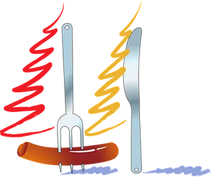 New Year Eve Party Food Illustration